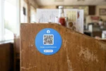 Facebook QR Code Sticker Round