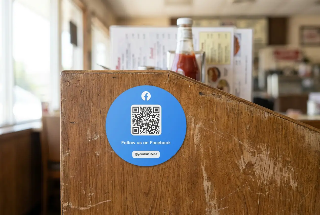 facebook_sticker Facebook QR Code Sticker Round - Image 1