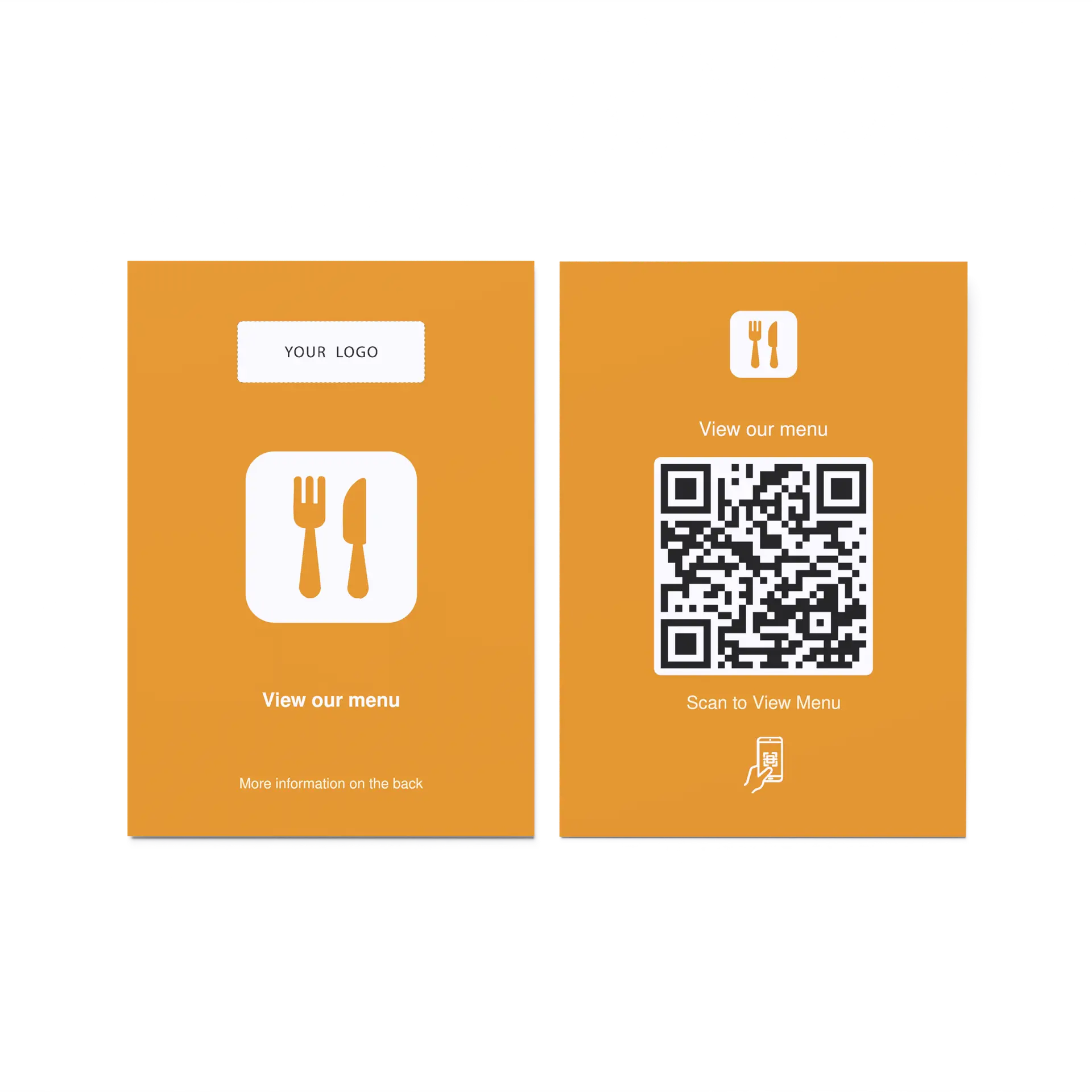 Custom Menu Link QR Code Flyer