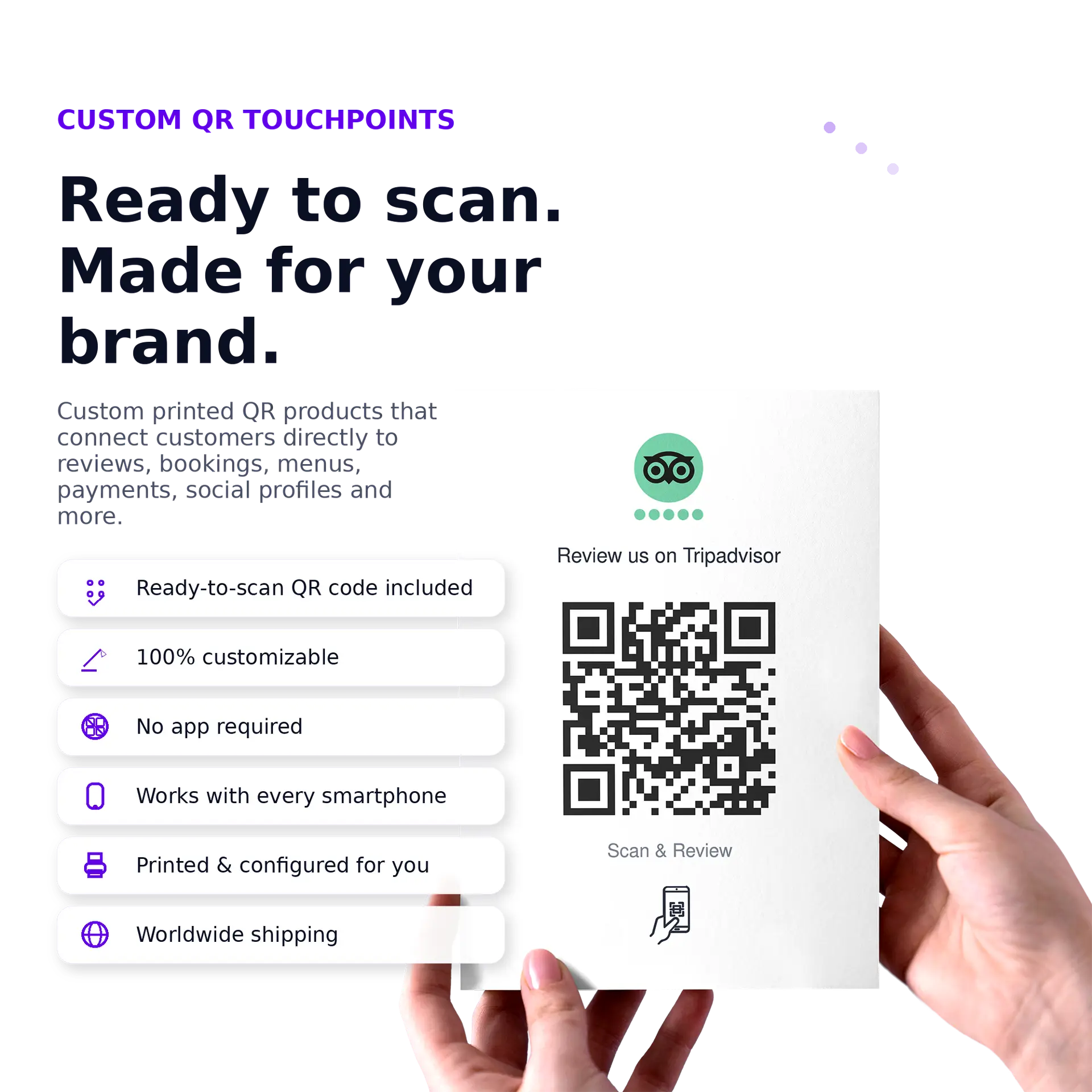 Tripadvisor Review QR Code Flyer