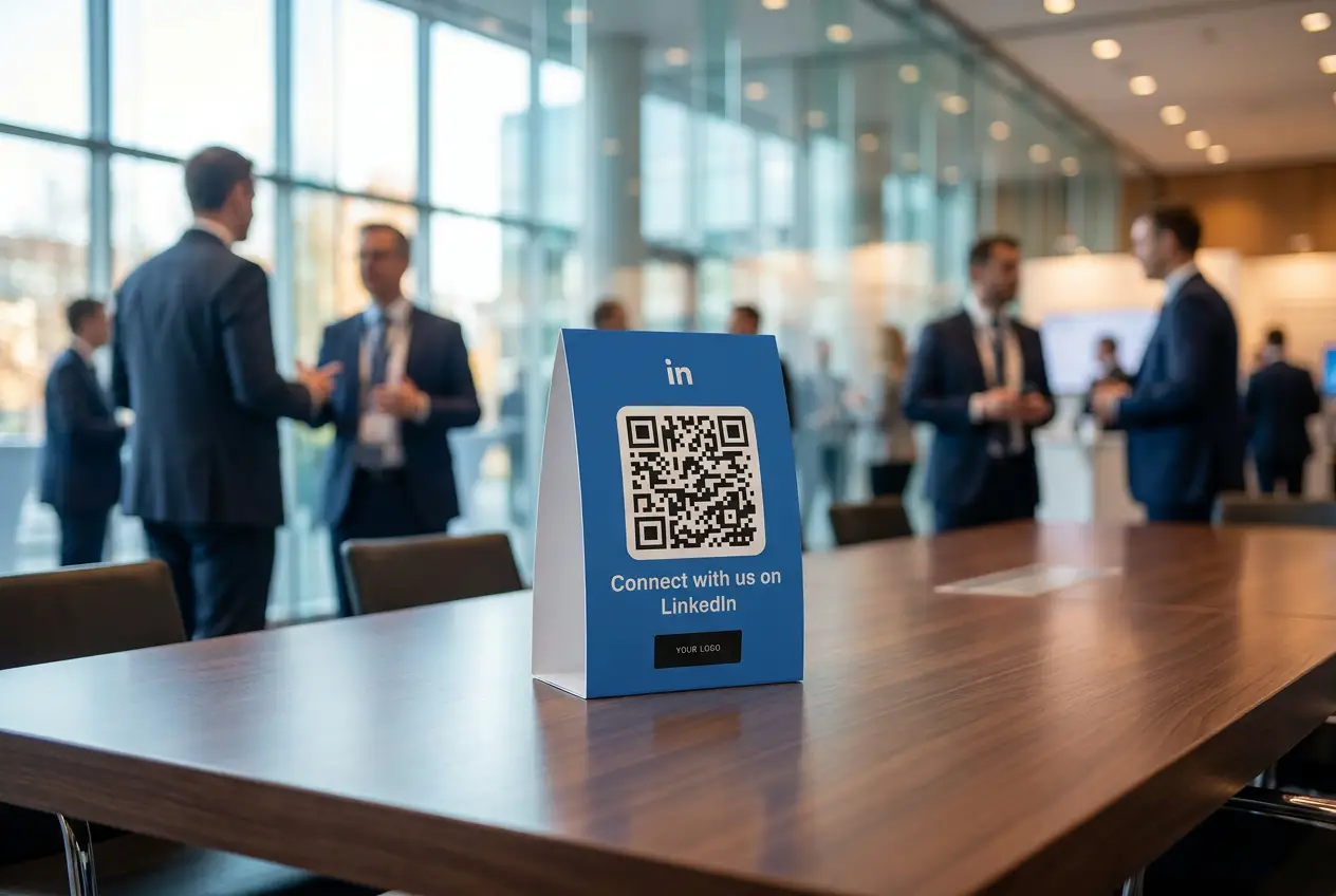 linkedin_scene LinkedIn QR Code Table Stand - Image 1