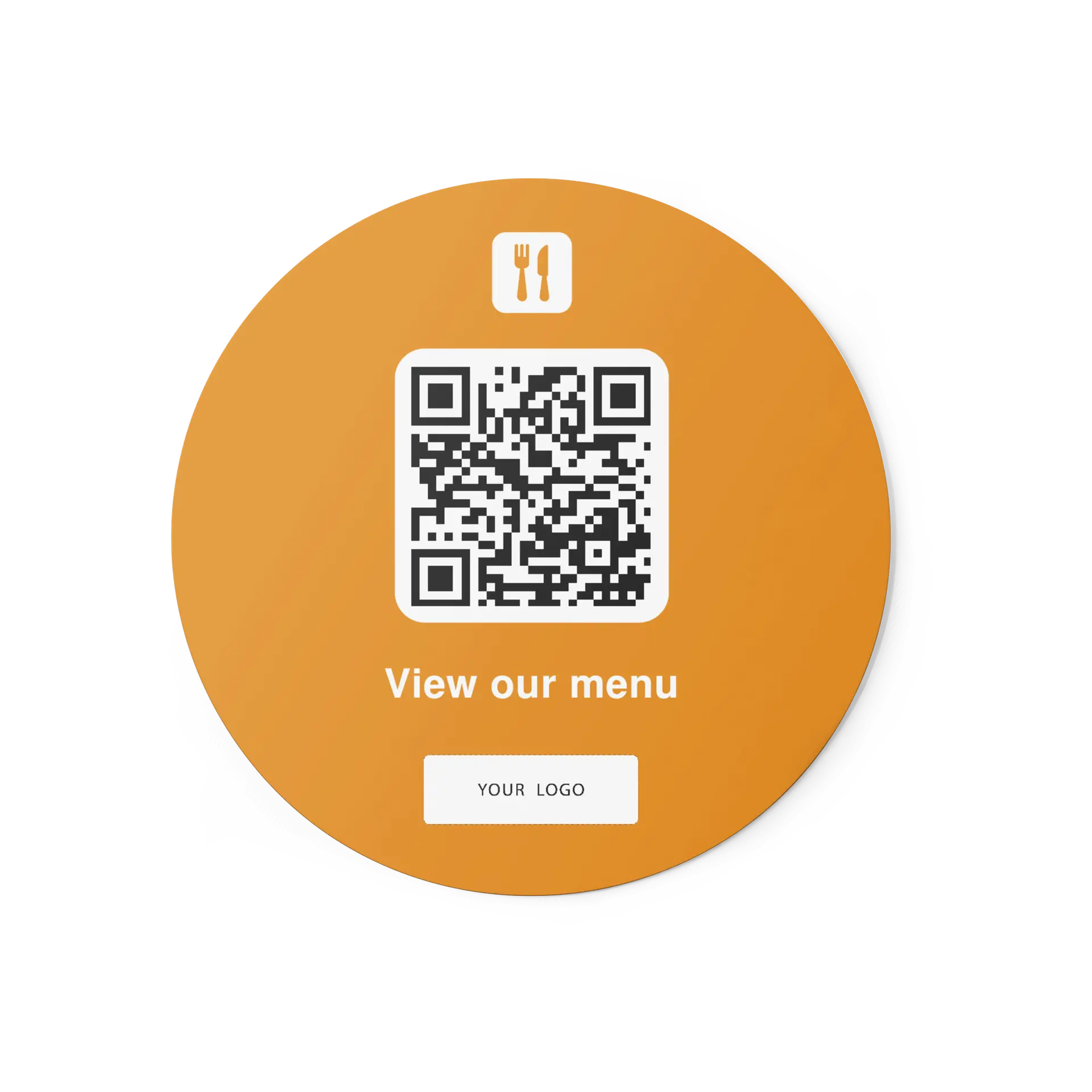 Custom Menu Link QR Code Sticker Round
