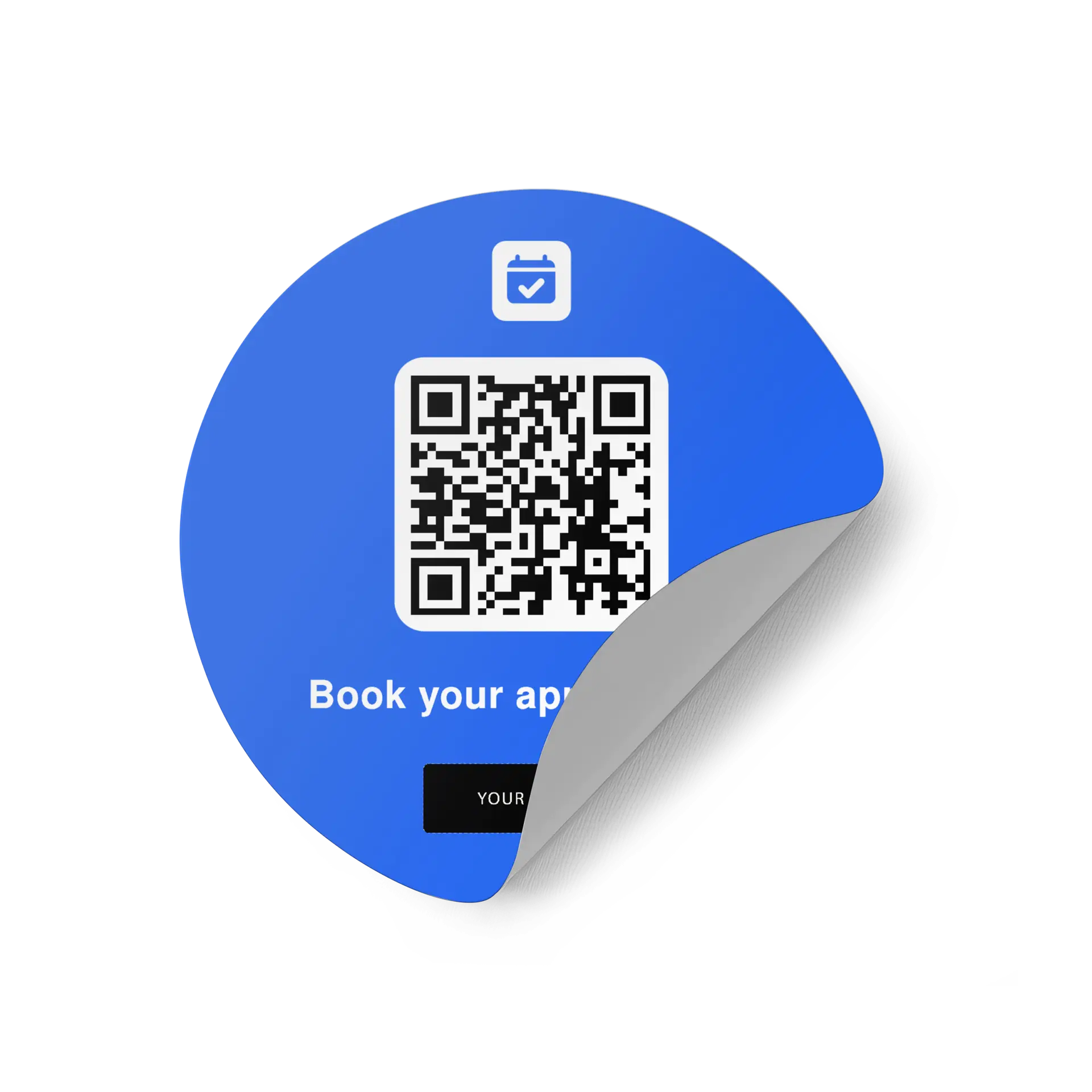 Fresha Booking QR Code Sticker Round
