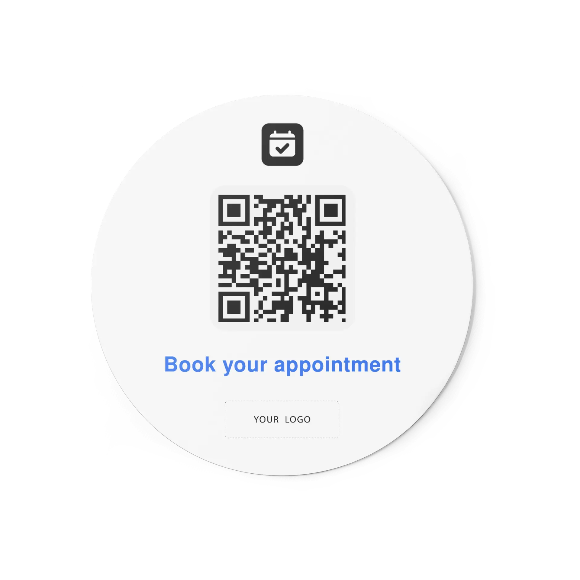 Fresha Booking QR Code Sticker Round