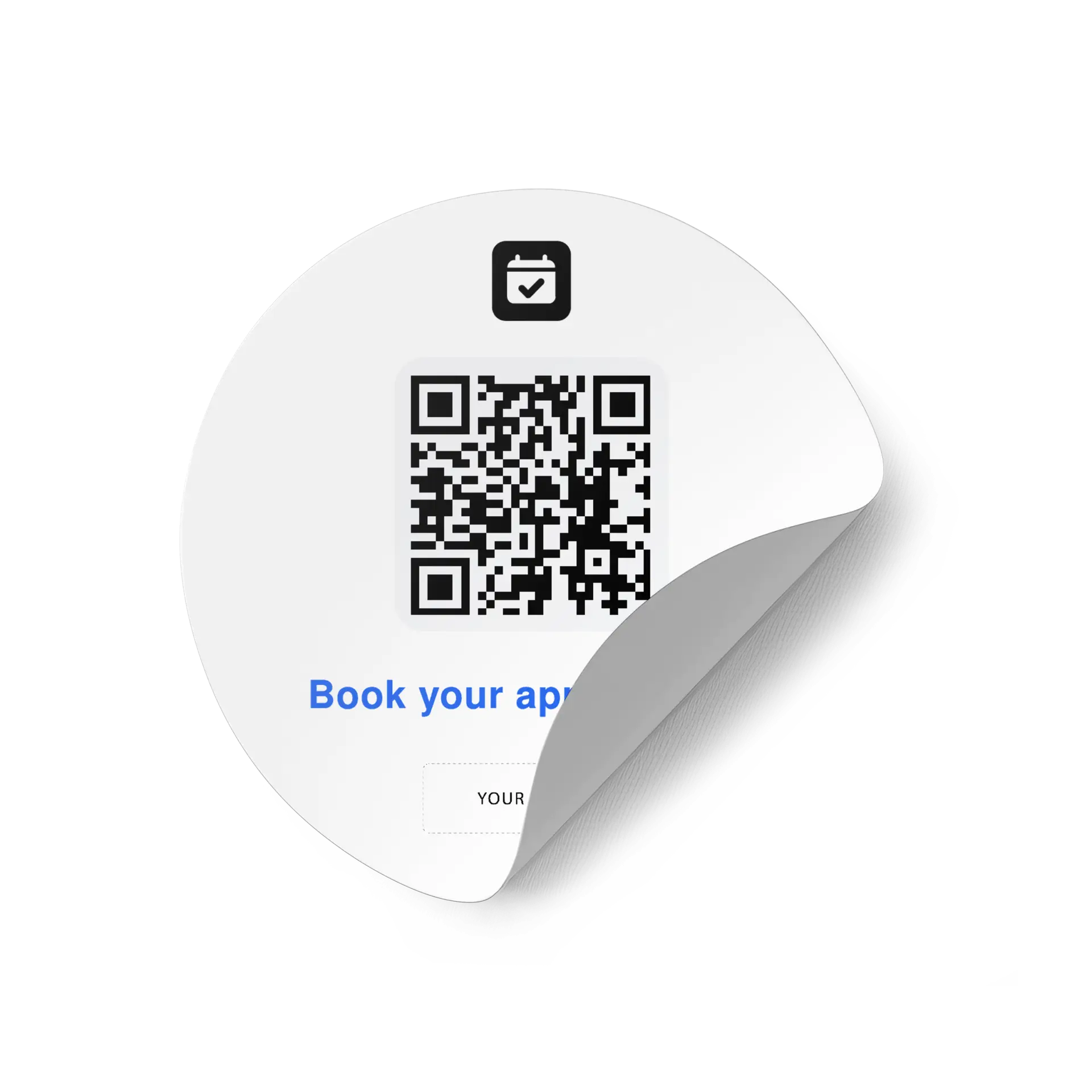 Fresha Booking QR Code Sticker Round