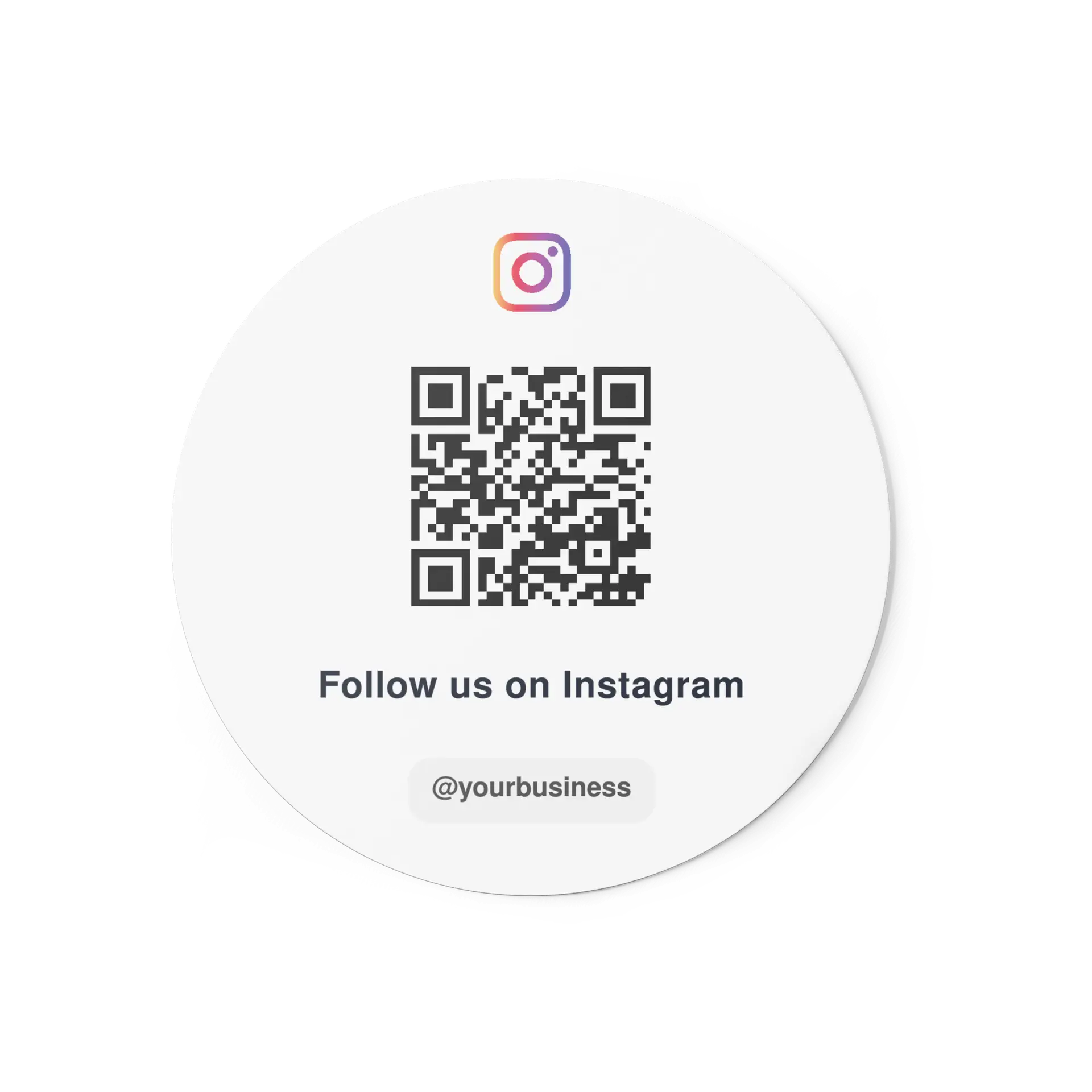 Instagram QR Code Sticker Round
