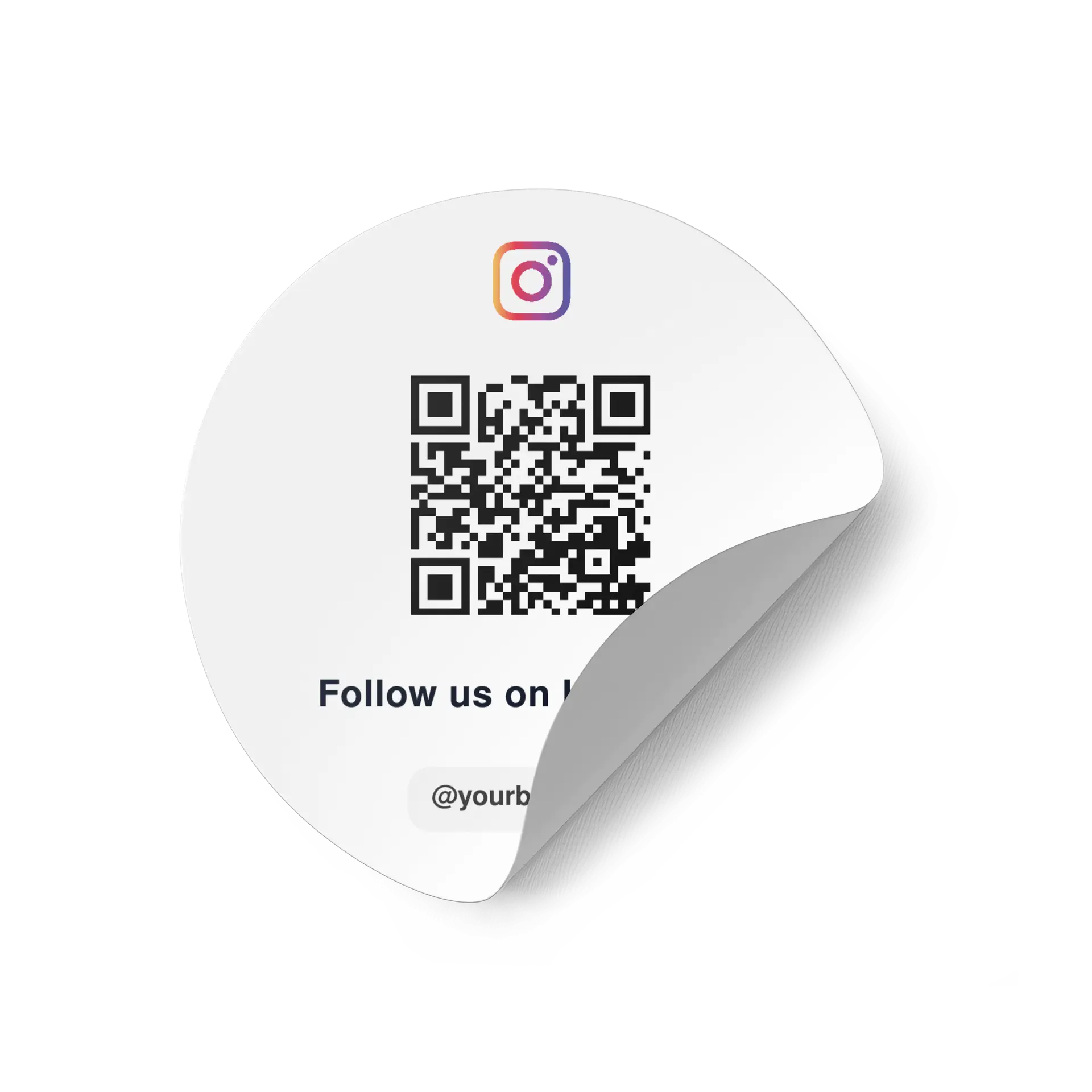 Instagram QR Code Sticker Round