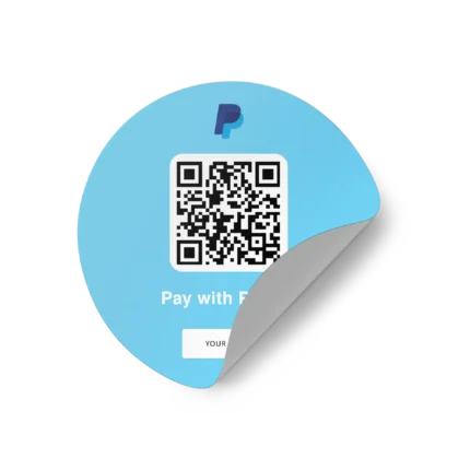 PayPal Stickers Round QR Code
