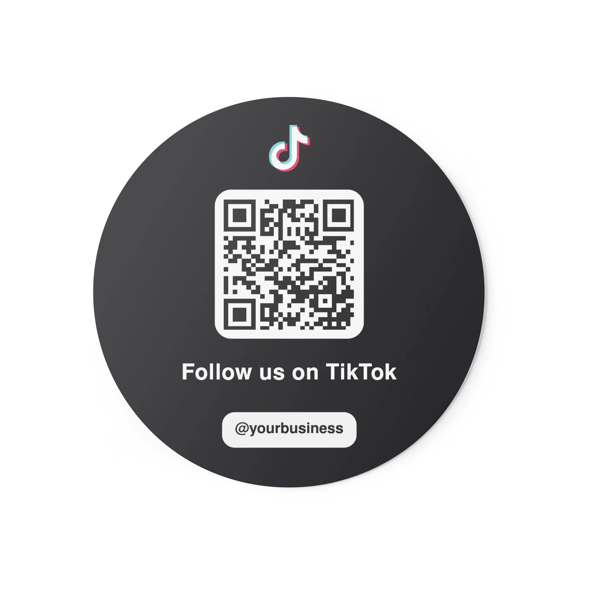 TikTok QR Code Sticker Round