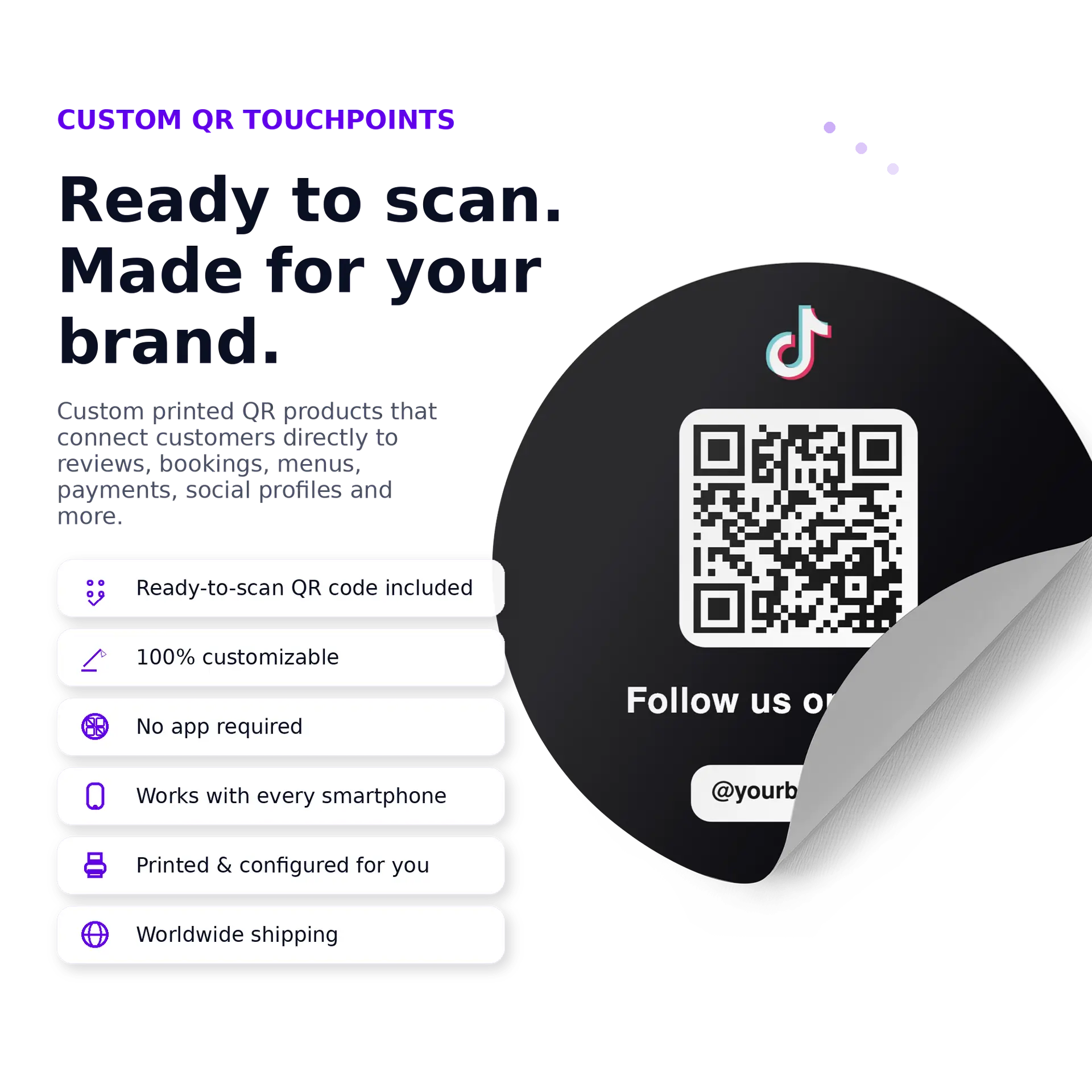 TikTok QR Code Sticker Round