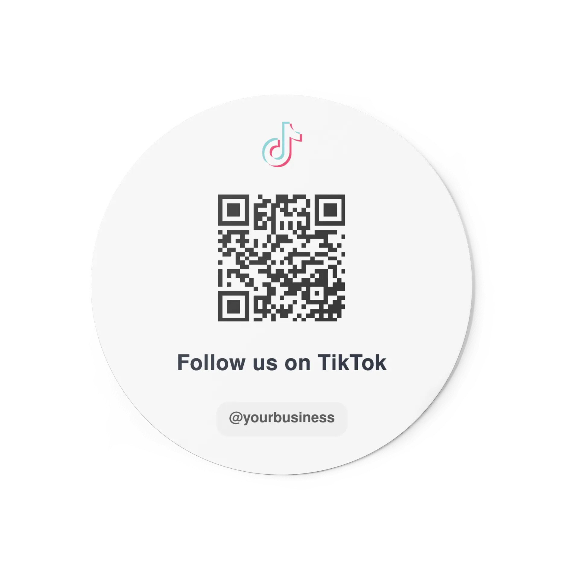 TikTok QR Code Sticker Round