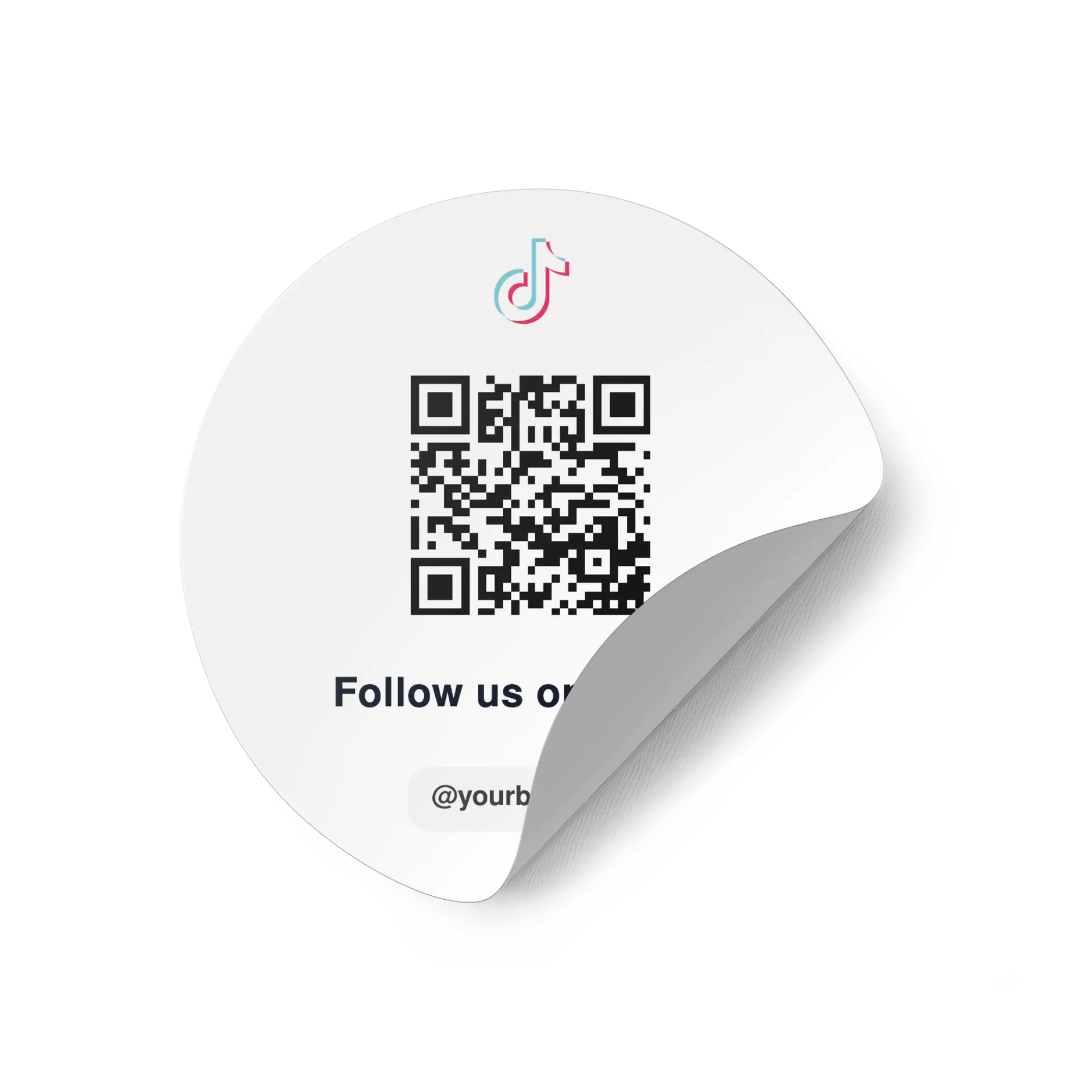 TikTok QR Code Sticker Round