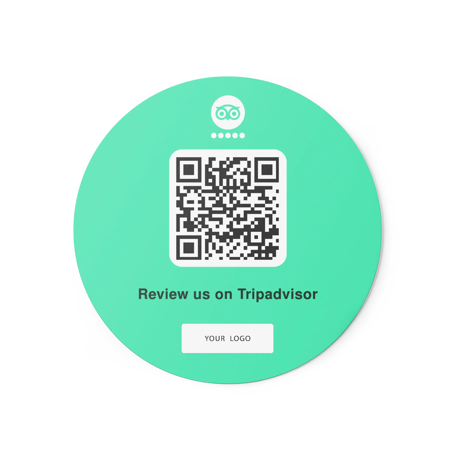 Tripadvisor Review QR Code Sticker Round
