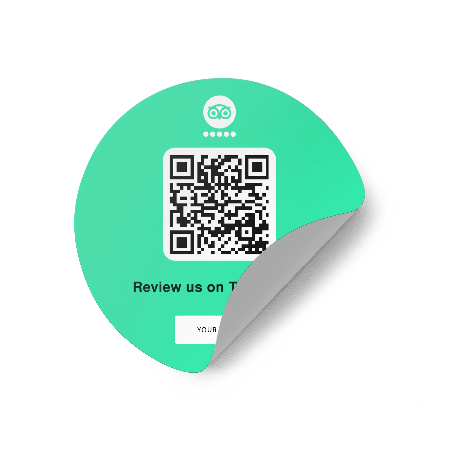 Tripadvisor Review QR Code Sticker Round