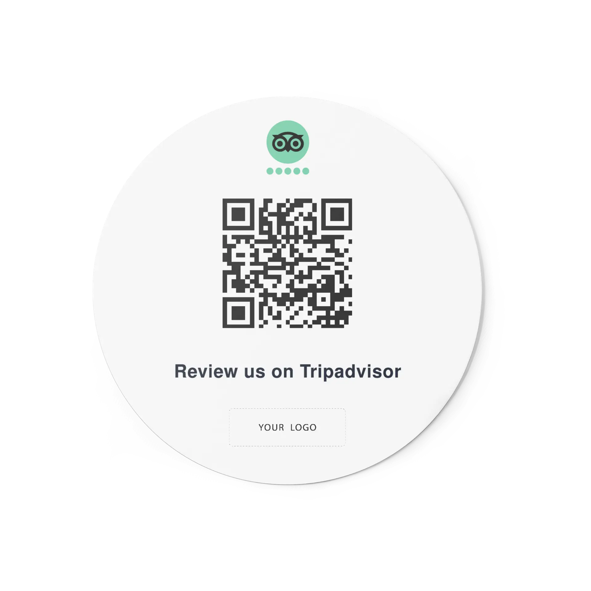 Tripadvisor Review QR Code Sticker Round