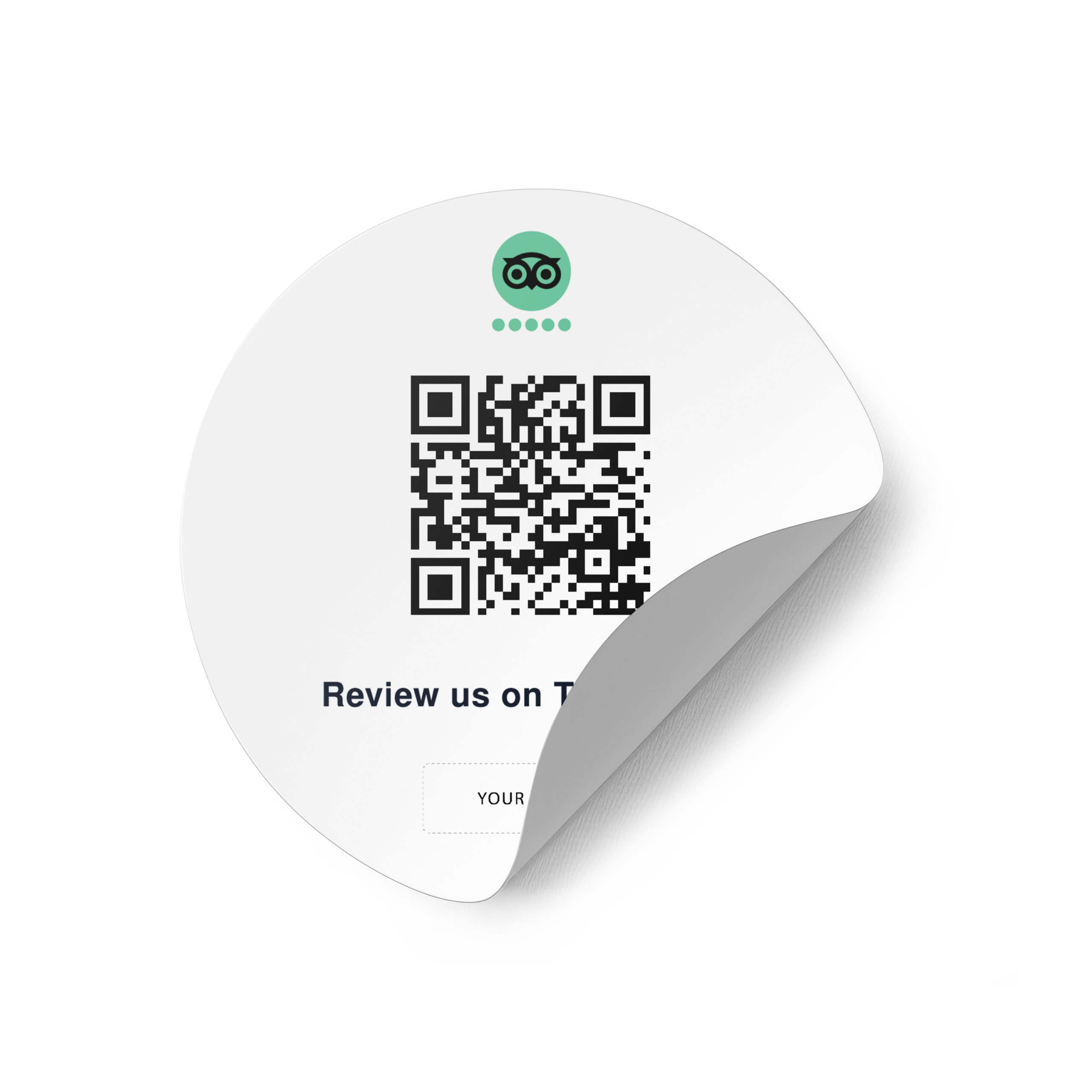 Tripadvisor Review QR Code Sticker Round