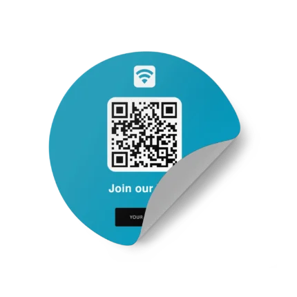 WiFi QR Sticker Round